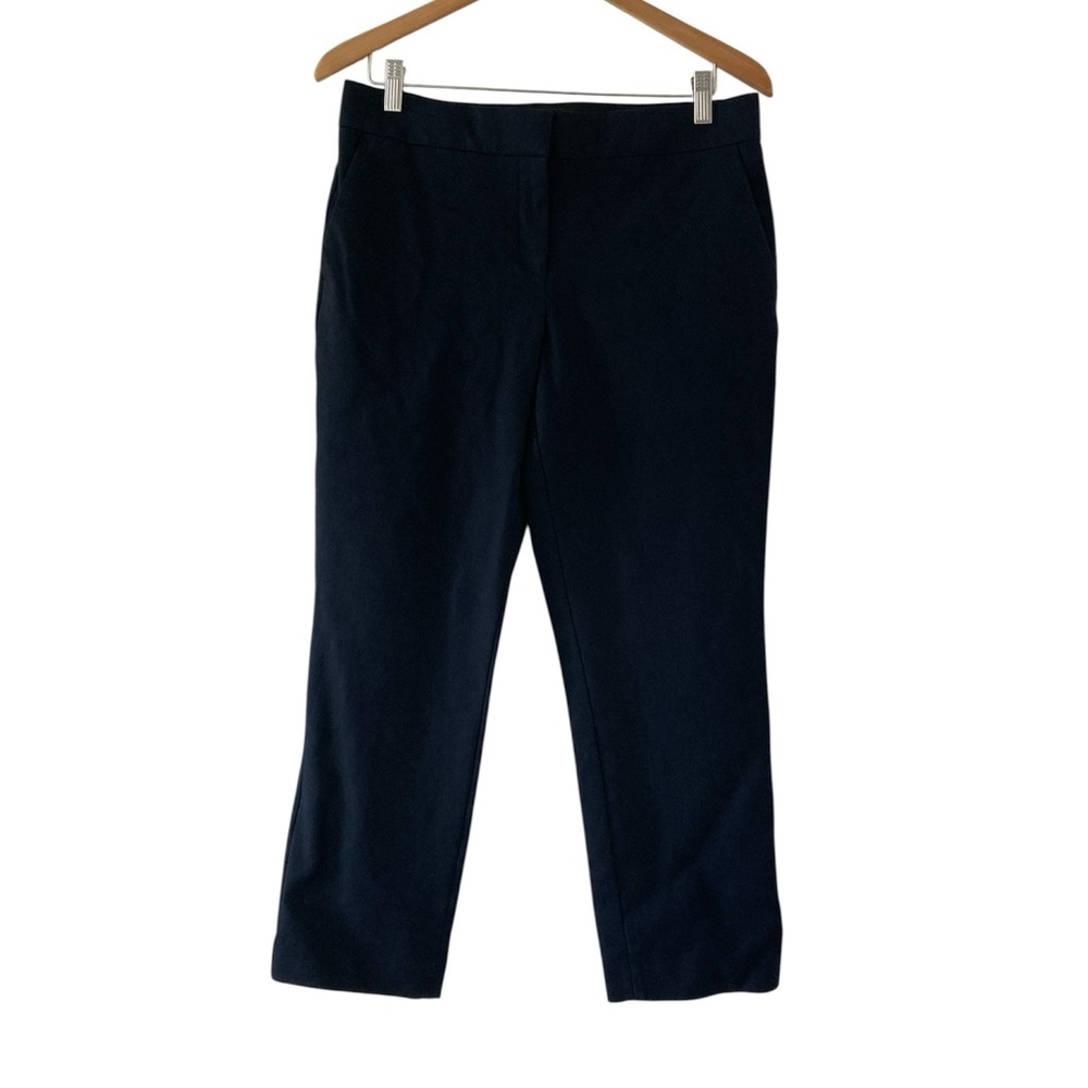 Ann Taylor Blue Kate Fit Cropped Trousers Straight Leg